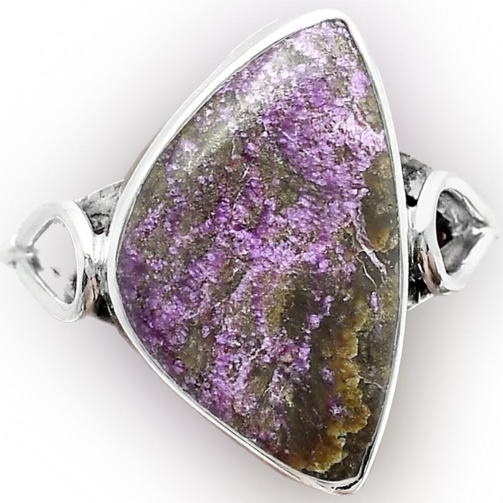 925 Sterling Silver Ring Womens Size 7 Purple Purpurite Stone New With Tags NWT